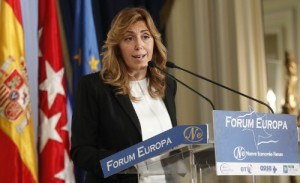 Susana Díaz durante la conferencia que impartió en el Foro Nueva Economía.